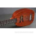 Mahogany lettering carved ukulele